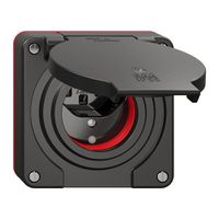 Presa NEVO N.CO 1×T23, IP55 secondo SN 441011, c.guarnizione rossa, c.LED, nero