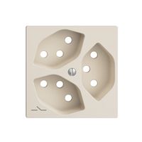 Frontplatte EDIZIOdue 3×T13 crema 1×S