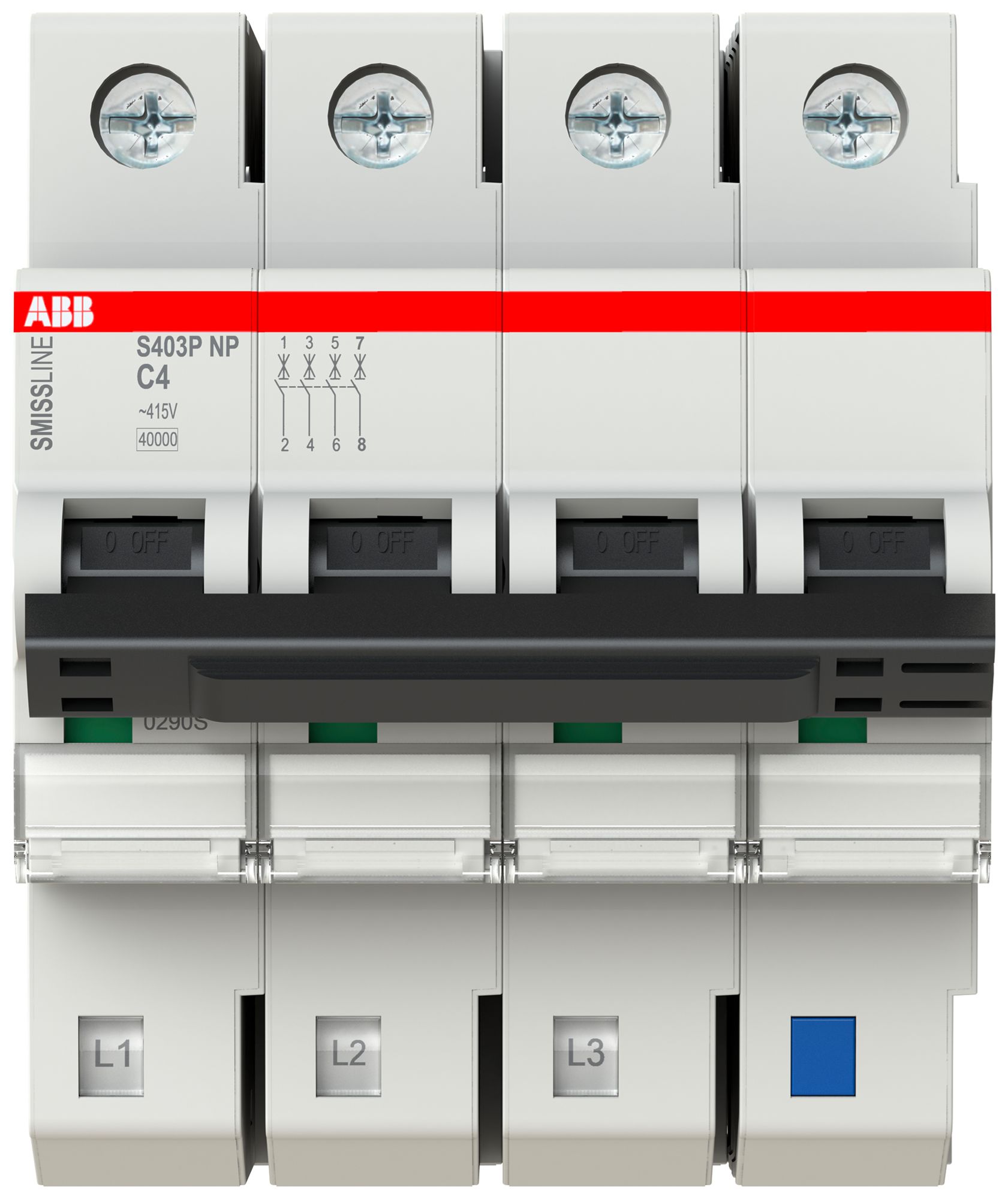 Disgiuntore SMISSLINE TP, 3LN, C, 4A, 40kA
