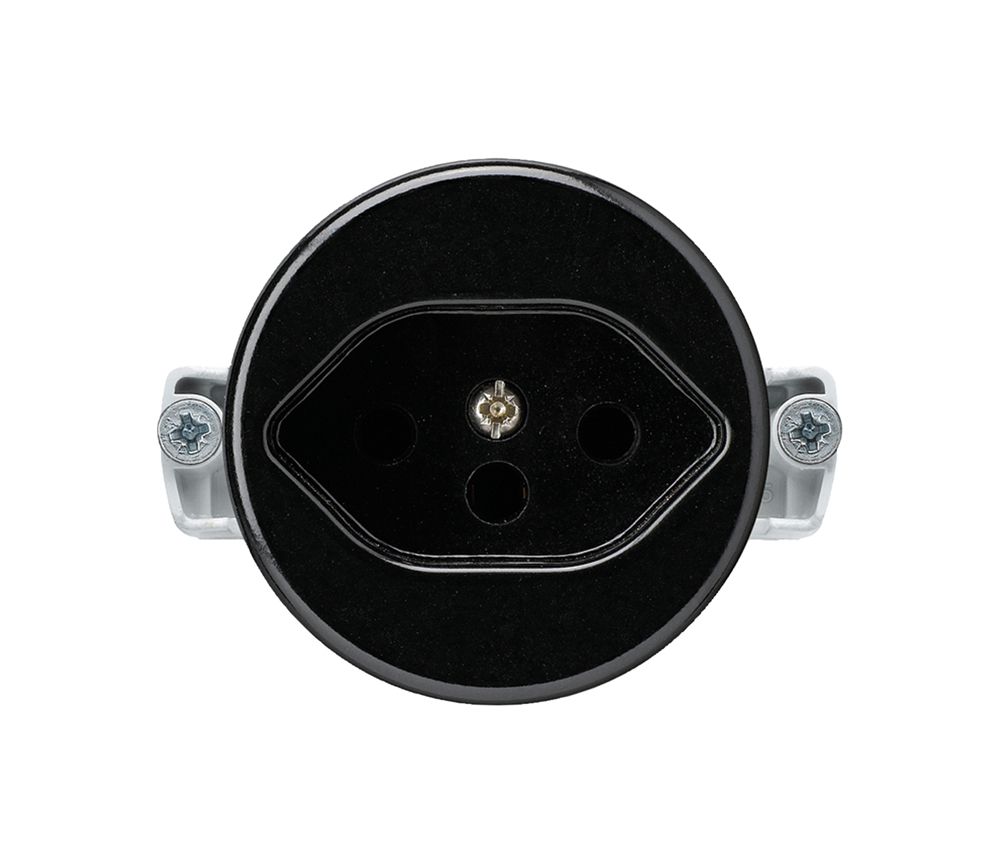 Einsatz zu UP-Steckdose basico Typ 13 schwarz ohne Kinderschutz