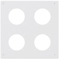 UP-Montageplatte robusto 2×2 Aluminium, weiss