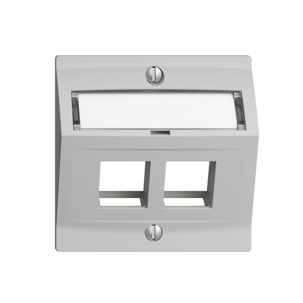 Kit de montage Edue F, avec capot de sortie oblique, pour 2×Keystone, gris clair