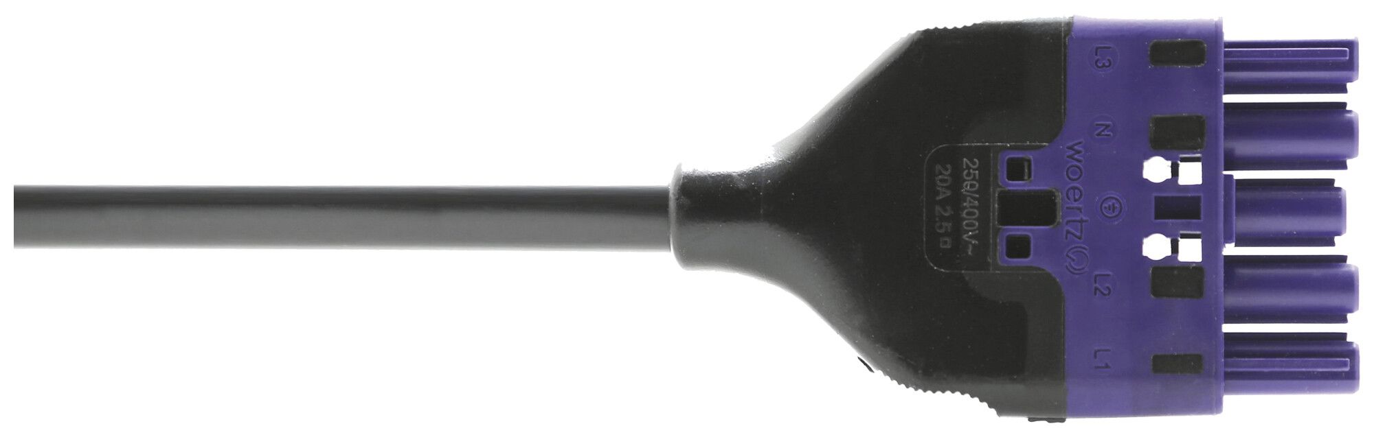 Anschlussleitung Woertz 49345/C1 5×1.5mm² 400V 16A 4m vi Buchse-frei Cca