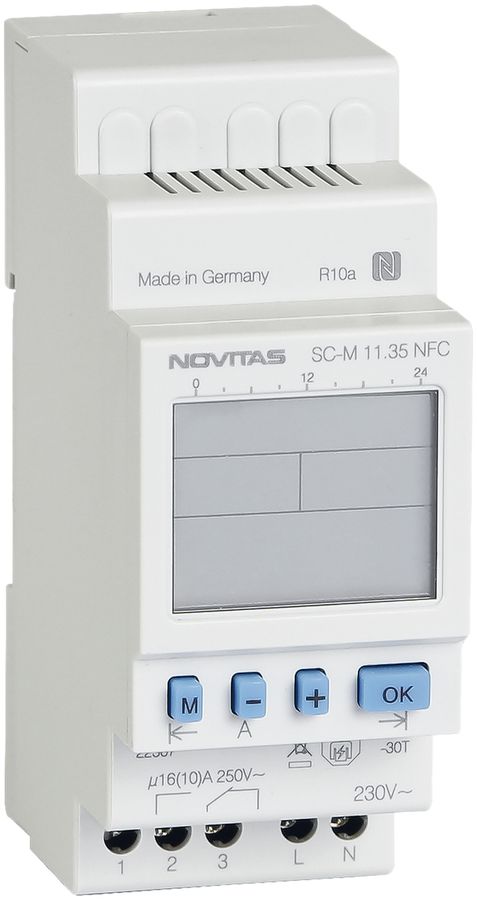 Timer settimanale AMD NOVITAS SC-M 11.35 NFC, 230V 1-canale