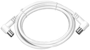 Empfänger-Anschlusskabel Telanor, 75 Ohm, 1.5m, Stecker+Kupplung gewinkelt