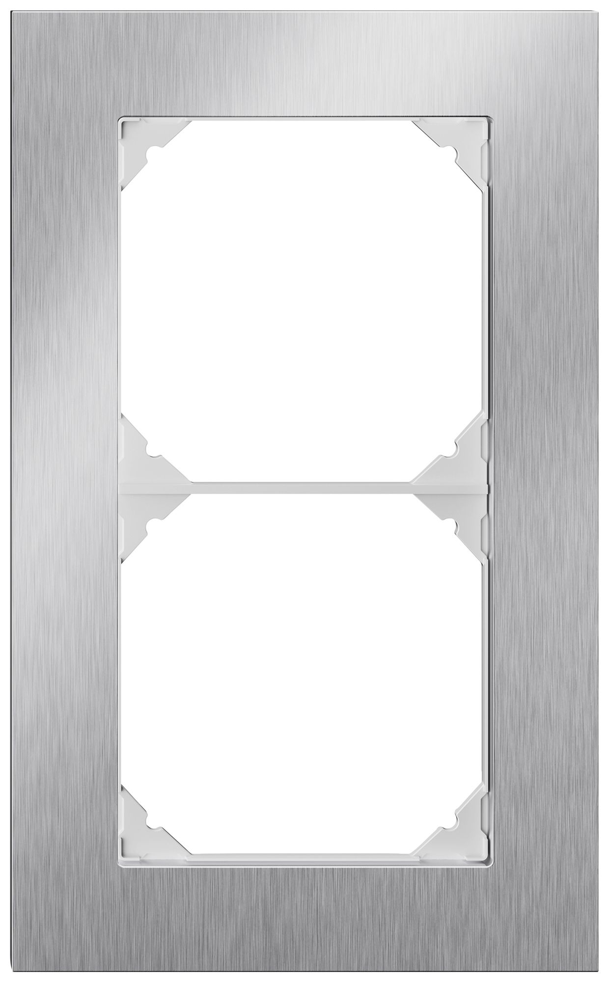 UP-Abdeckrahmen EDIZIO.liv prestige SNAPFIX® 2×1 154×94mm Cr-geschl