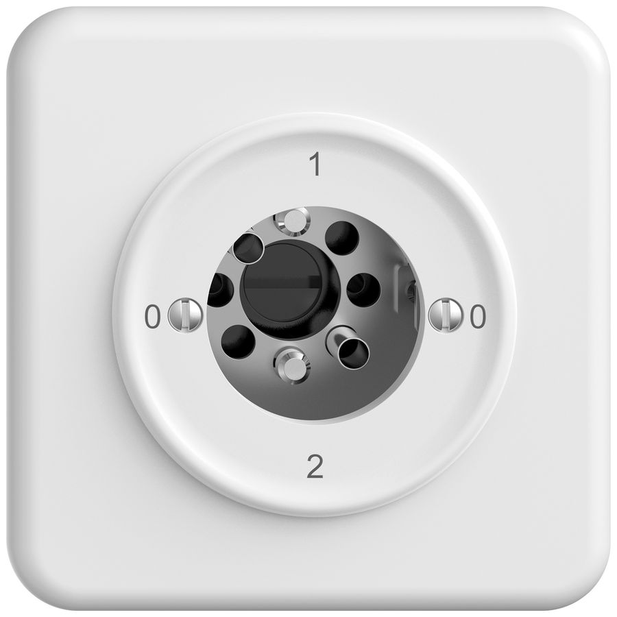 UP-Drehschalter STANDARDdue SNAPFIX® Umschalter 2/2L o.Zylinder ws