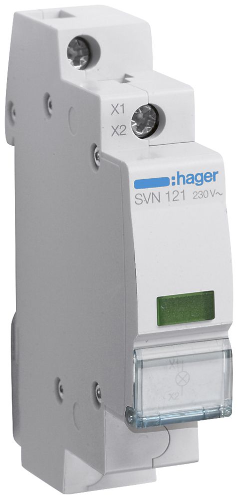 EB-Signallampe Hager LED grün 1TE 230VAC