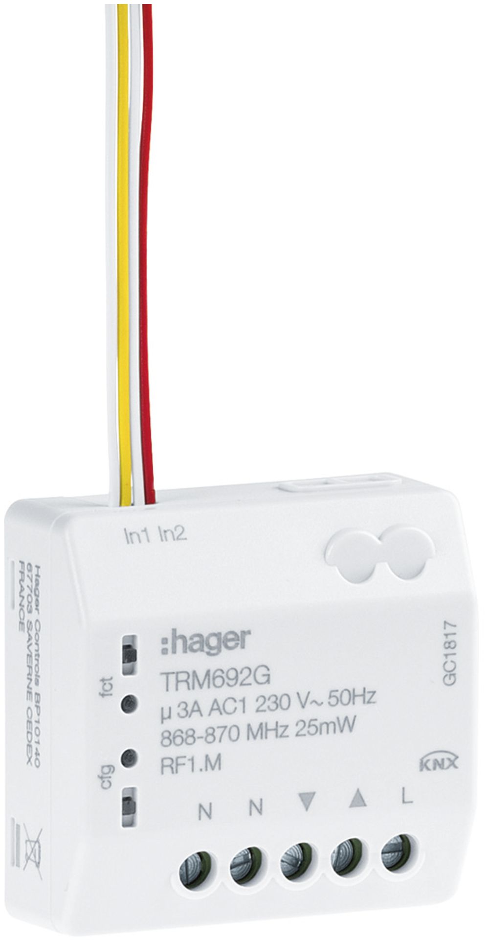 Entrée binaire double+sortie jalousie KNX RF INC TRM692G