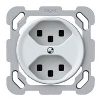 UP-Steckdose origin 2×Typ 23 16A 230V 77×77mm weiss