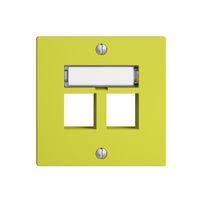 Montageset EDIZIOdue F, Geradeauslass, für 2×Keystone, lemon