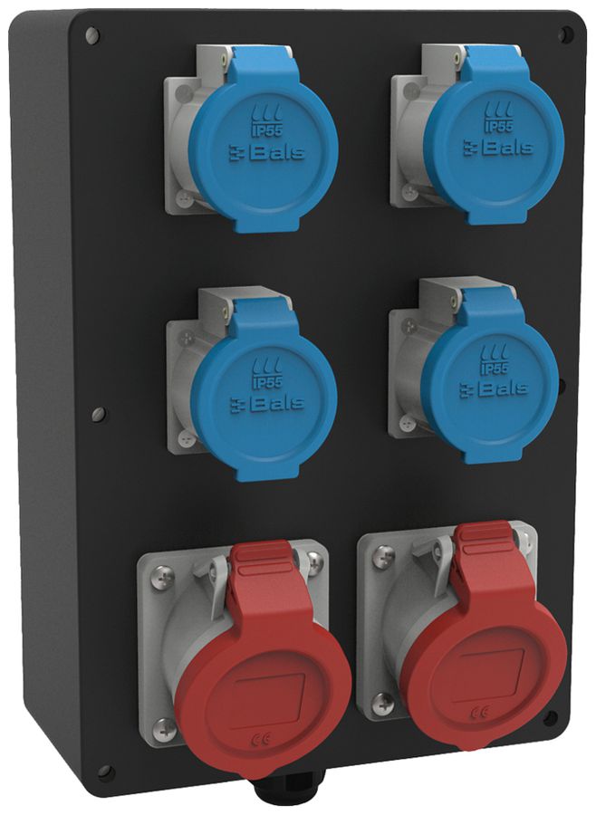 Stromverteiler EVGB 3010-23/16A 2×16A 4×T23 IP44