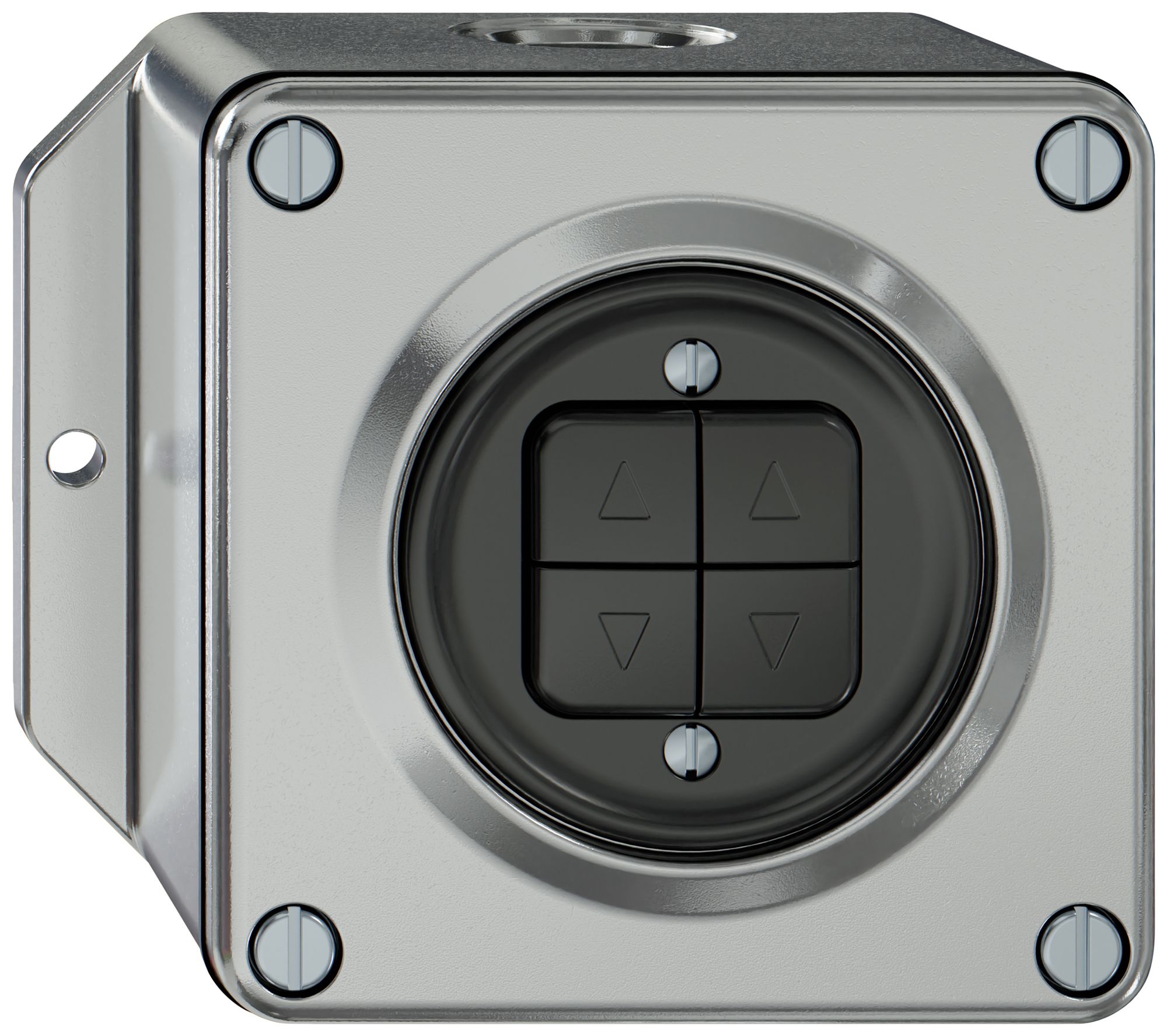 AP-Storenschalter ELEMENT 1P 4 Tasten aluminium