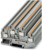 Borne 0.2…6mm² connexion à ressort gris