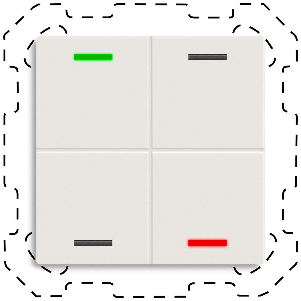 Poussoir KNX RGBW INC MDT BE-TAL60T411.01 4t/4a temp.blanc mat "neutre"