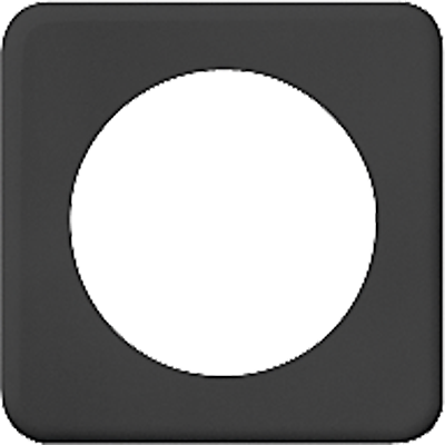 Plaque de recouvrement I 58mm noir