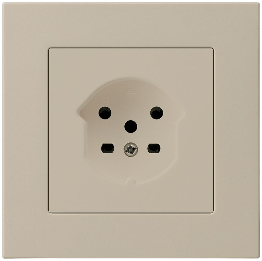 UP-Steckdose HA kallysto.pro Typ 15 mit Steckklemmen beige