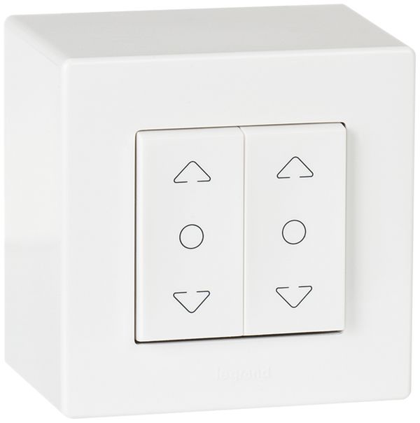 Interrupteur pour stores AP ATO 2 modules blanc HAUT/STOP/basico