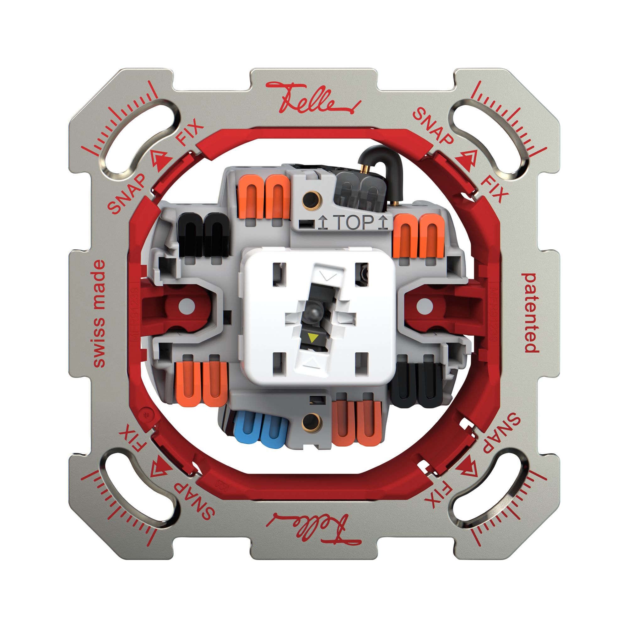 UP-Leuchtdruckschalter Feller SNAPFIX® 3/2L Frontlinse KS gelb