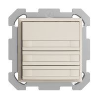 Pulsante KNX RGB INC EDUE, 250mW, s.LED, carta, 3×pulsante, com.2×tasti, crema