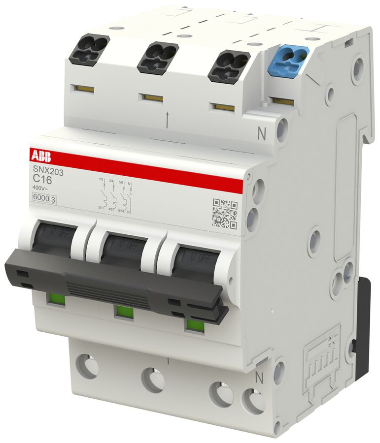 Leitungsschutzschalter ABB FlexLine 3LN 400V C 16A 6kA 3TE