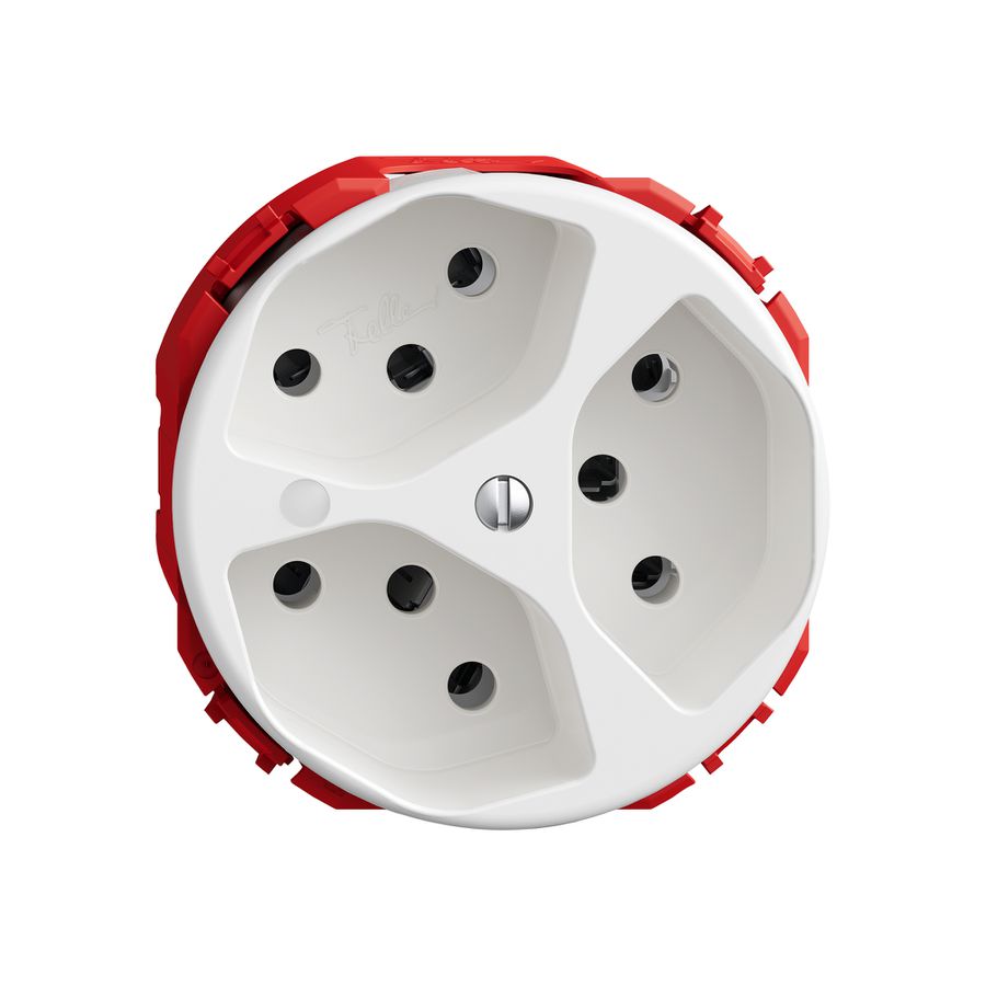 Steckdose STANDARDdue SNAPFIX® 3×T13 mit LED ws