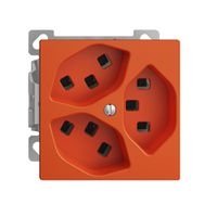 AP-Steckdose EDIZIOdue 3×T23 orange