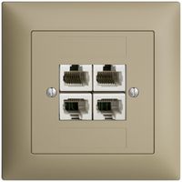 UP-Dose 4×RJ45/u 4P getr. EDIZIOdue sand ITplus