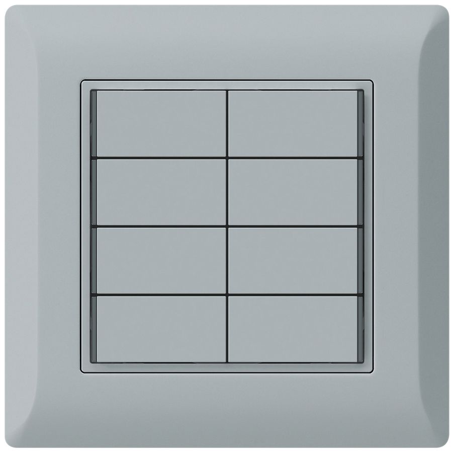 Poussoir KNX ENC KLI 8×touches 8×points actionnables LED gris