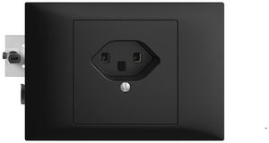 Prise INC EDIZIOdue T23 16A noir 53mm, bornes à vis