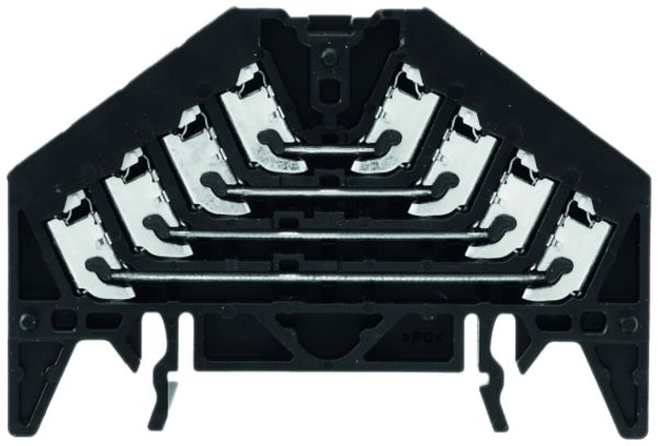 Borne de distribution Weidmüller PRV 4L PUSH IN TS35×7.5 noir, blanc