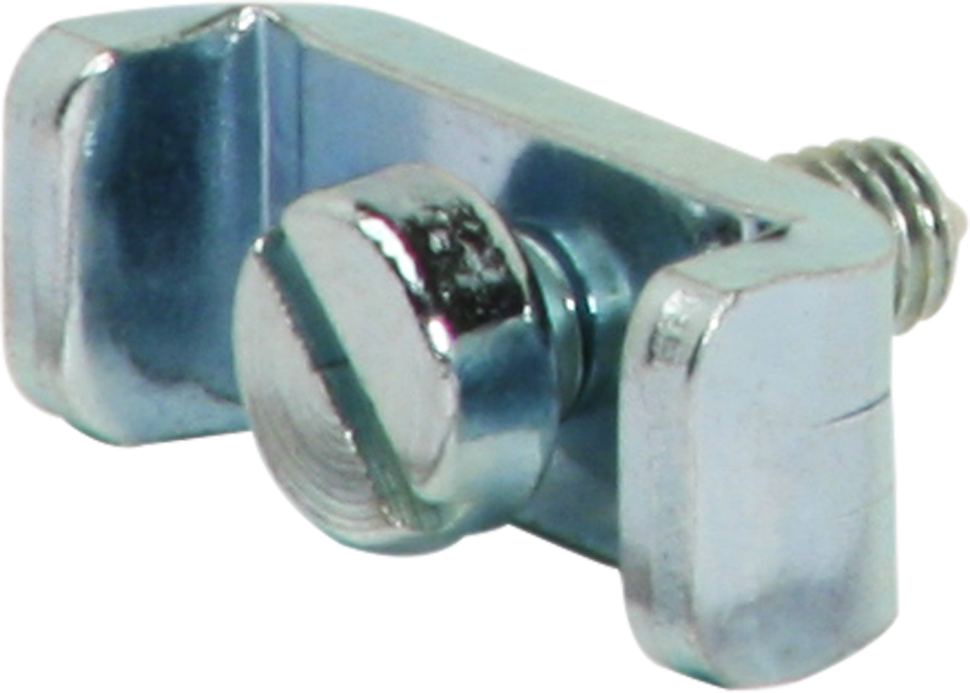 Kontaktplatte mit Spitzschraube Stahl galvanisch verzinkt