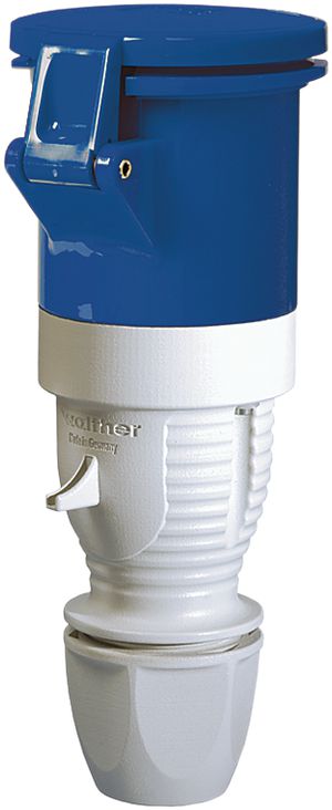 Kupplung CEEtyp 5L 63A 9h IP44 mit Kabelverschraubung