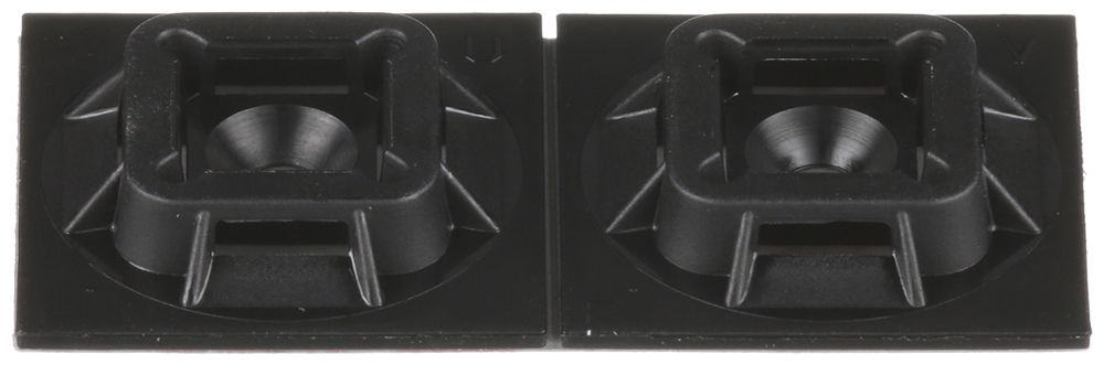 Base adhésive pour collier 28.6×28.6mm résistant UV+chaleur, adhésif VHB, noir