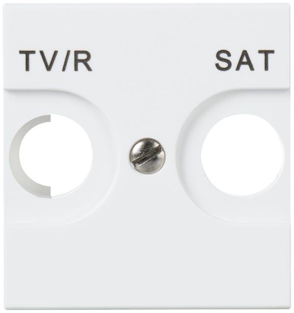 Frontplatte MOS TV/FM/SAT weiss 2 Module