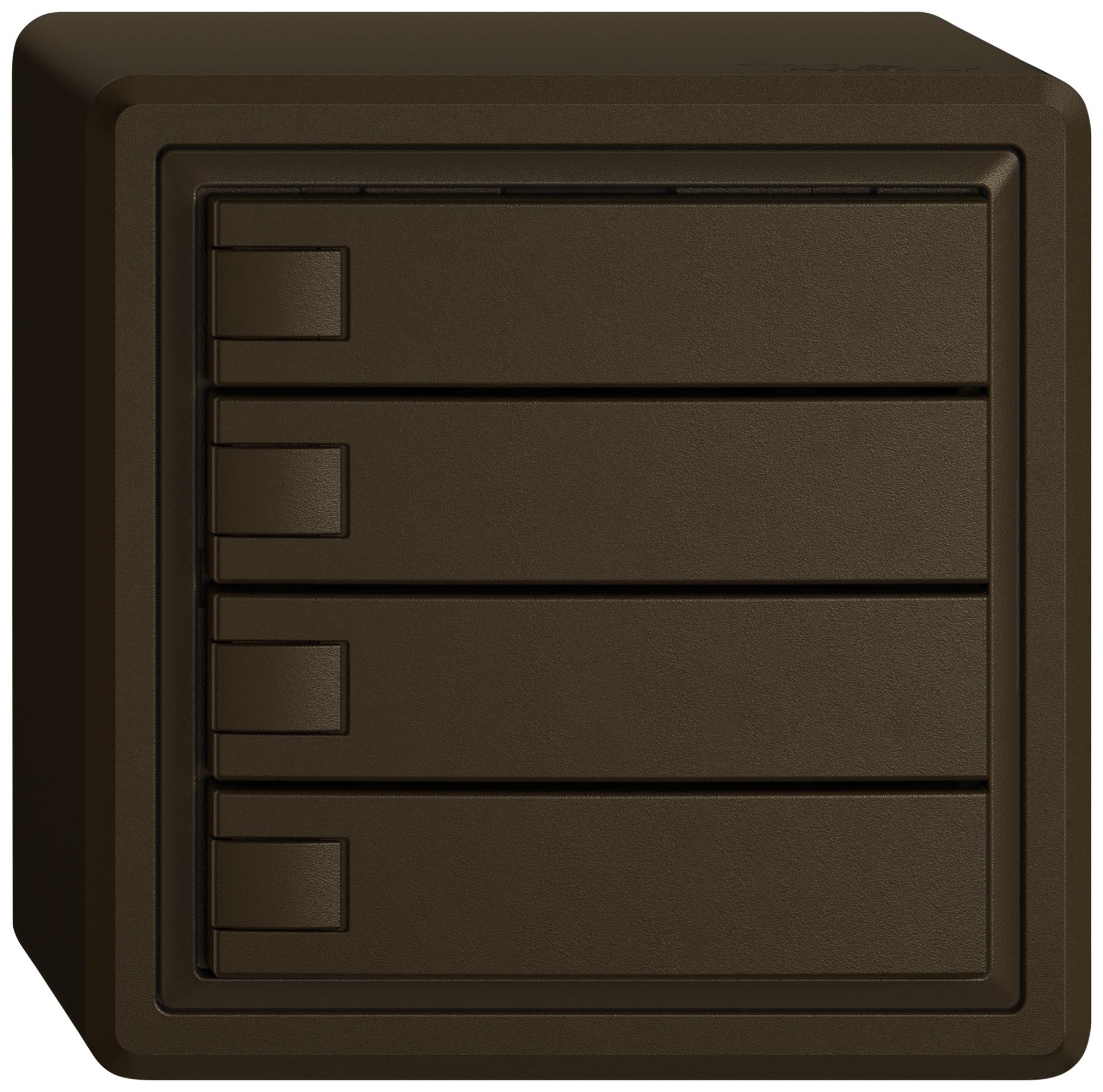 Poussoir KNX RGB AP EDIZIO.liv SNAPFIX® capteur temp.s.LED 4× comm.1T br