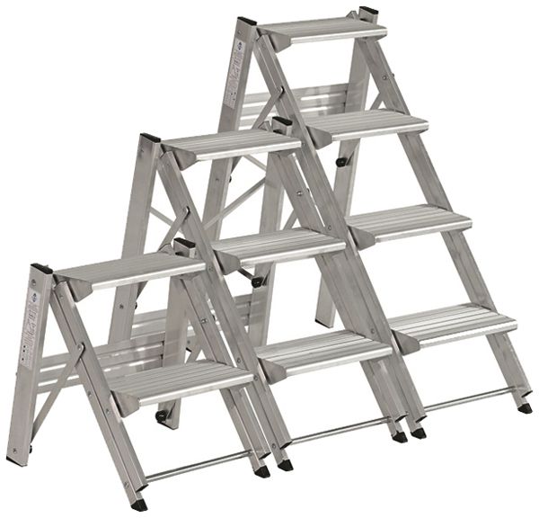 Scala di sicurezza Plica Pratiko, 4 gradini, alluminio