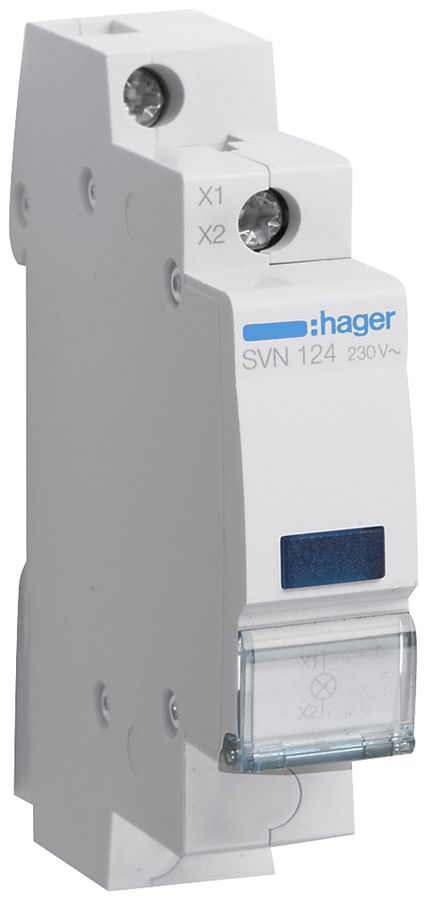 EB-Signallampe Hager LED blau 1TE 230VAC