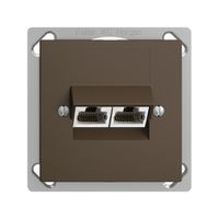 EB-Dose 2×RJ45/s 4P getr. EDIZIOdue coffee ITplus