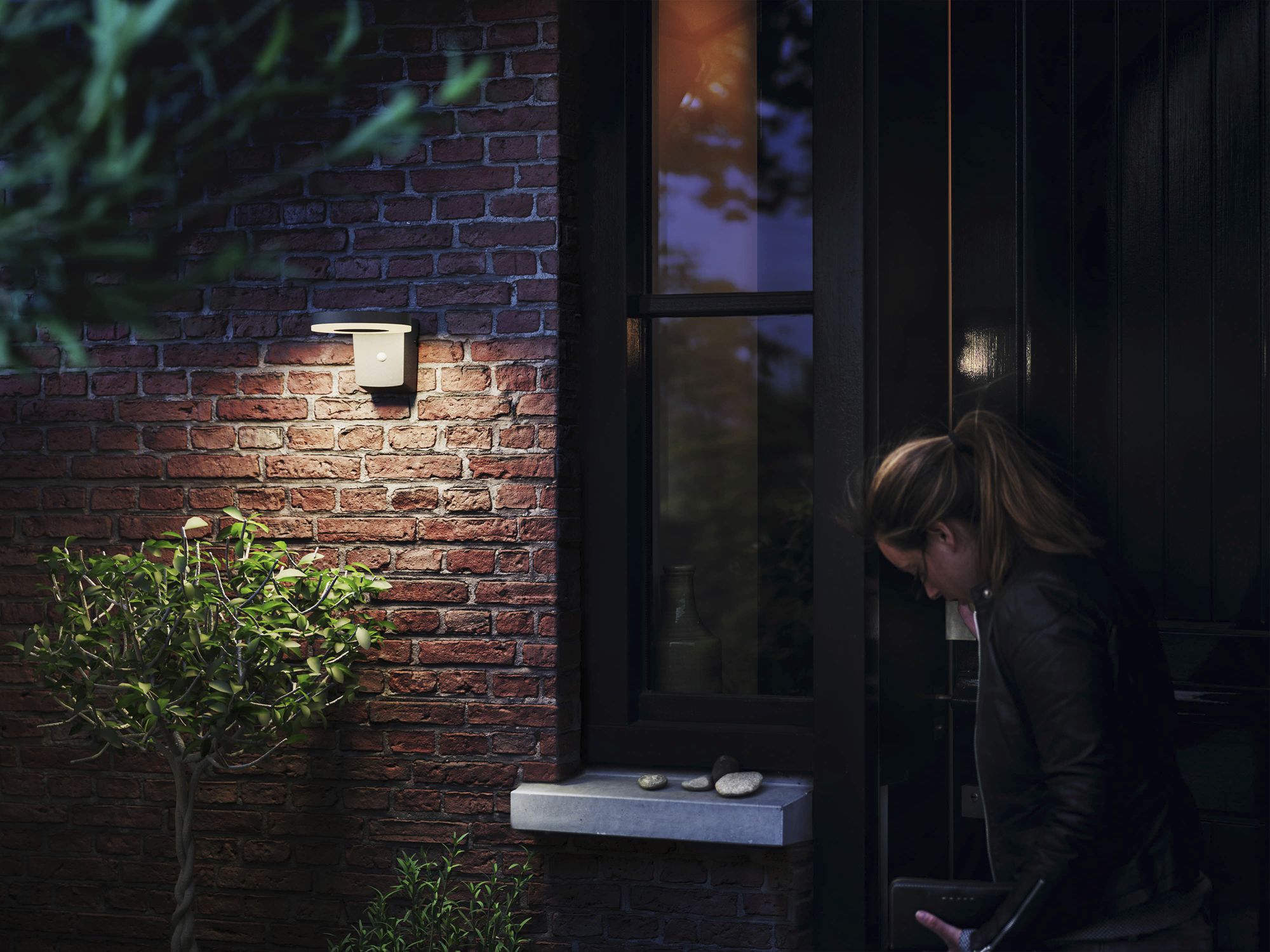 Applique LED Philips Zonal Solar RD IR SEN 1.3W 250lm 830 IP44 nero