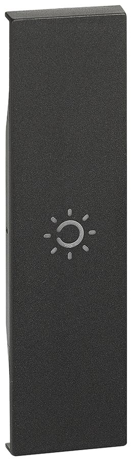 Coperchio tasto Living Now 1 modulo illuminabile con simbolo luce nero