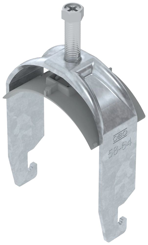 Fixation rapide BET 2056 pied à U mat.synthétique 58…64mm 1×câble acier Zn-ch-im