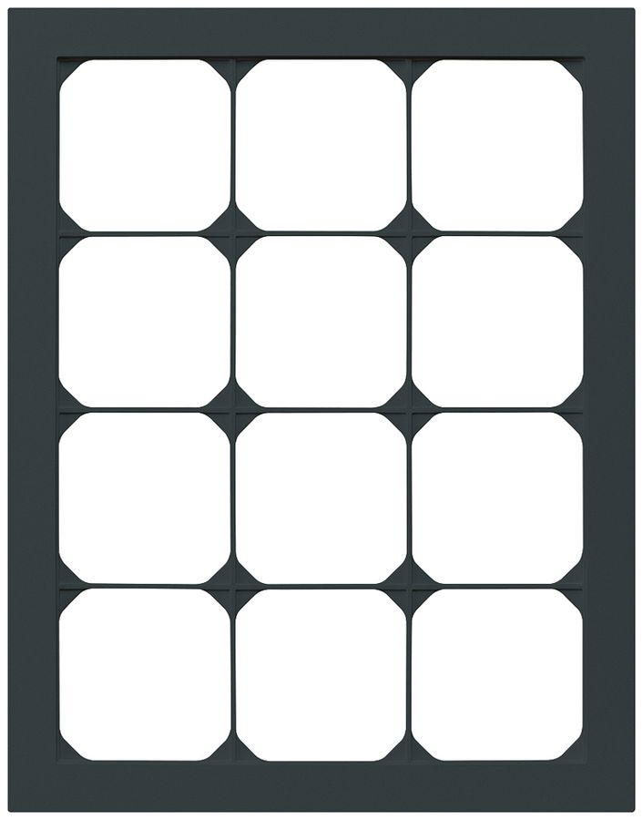 UP-Abdeckrahmen kallysto.pro 4×3 schwarz 274×214mm