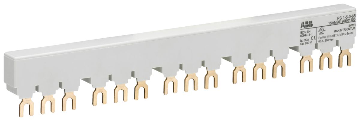 Kammschiene ABB PS1-5-0-65, für 5×MS116/MS132 3L 65A 221.5mm Schraub