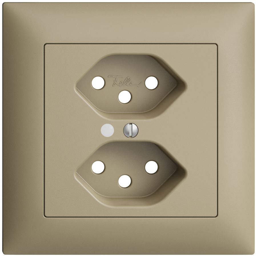 UP-Frontset EDIZIOdue sand 88×88mm 2×T13 mit Linse