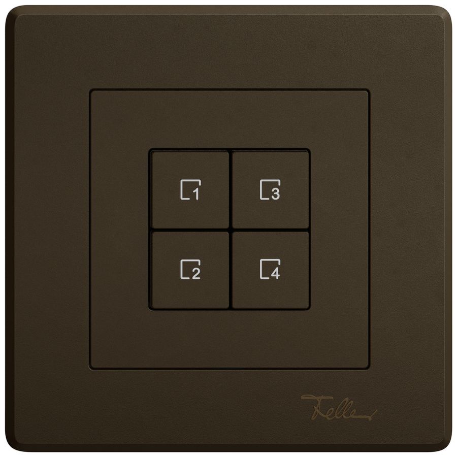 Commande pour poussoir scènes ENC EDIZIO.liv Wiser SNAPFIX® 4 scènes WLAN 4T br