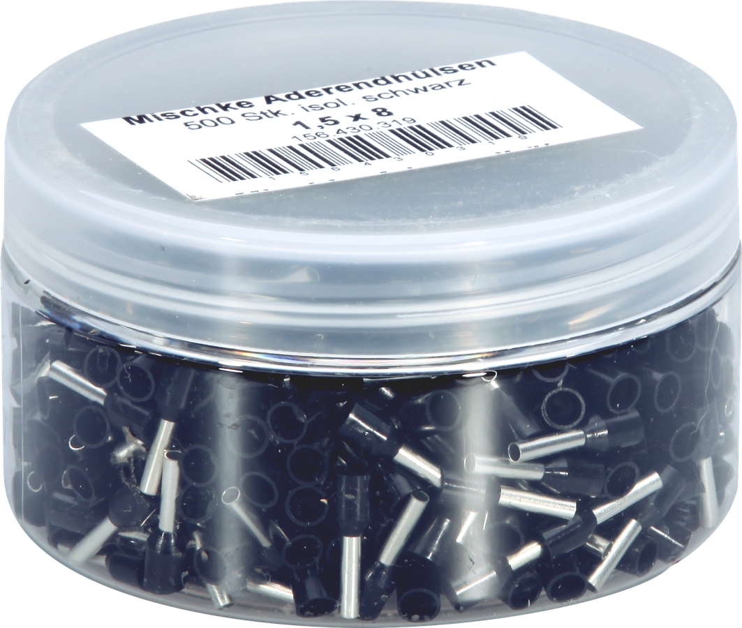 Embout de câble Mischke IE 1.5mm²/8mm Cu-étamé isolé noir