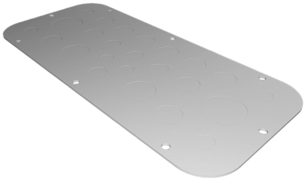 Plaque passe-câbles Rittal AX, estampage métrique, 339×149mm, métal