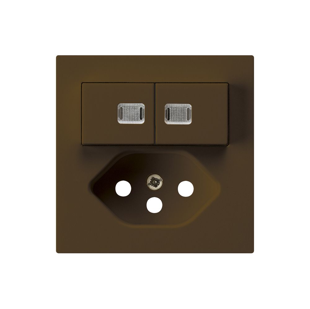 Frontset kallysto 60×60 braun mit Kinderschutz und 2 Linsen S1/T13