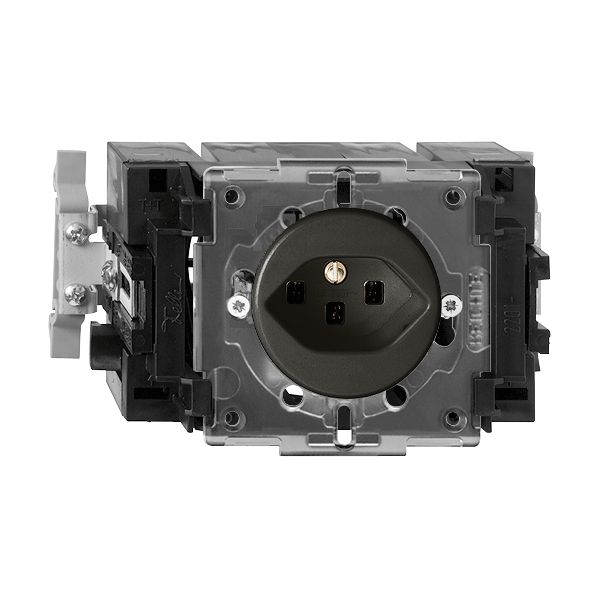 EB-Steckdose FH T23 schwarz 49…69mm Snap, mit Steckklemmen